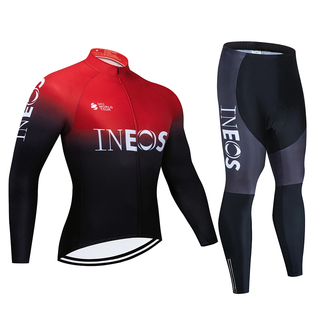 2024 Cycling Jersey Set Autumn Riding Long Sleeves Men\'s Cycling Bib Set Bicycle Clothing Spring MBT Breathable Bike Clothes