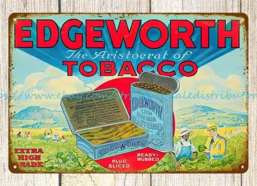 Edgeworth Tobacco gift for smoker metal tin sign  plaque wall lodge cafes