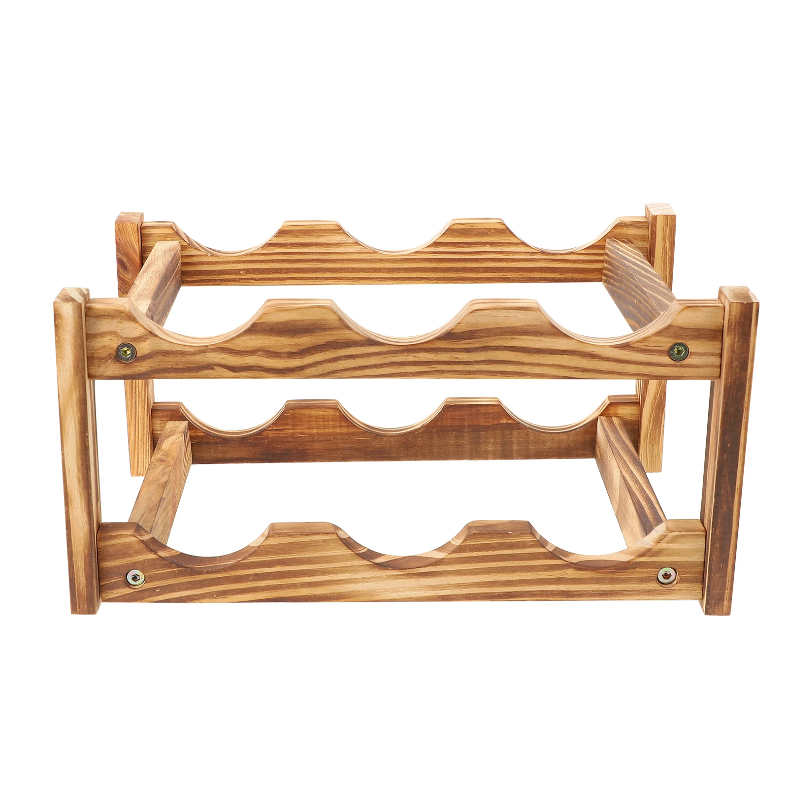 

6 Bottle Rack Holder Wave Shape Stand Organizer Modern Design Bottle Stand Suitable Any Room Saving Space Kitchen Bar
