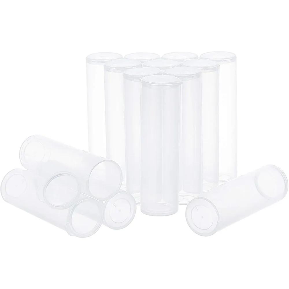 15pcs White Column Transparent Containers 1.2