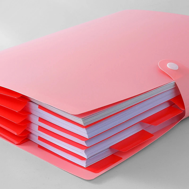 A4 Size Expanding File Folder 5 Pocket Folders For Documents Stationery Portable Paper Organizer For School Office Supplies