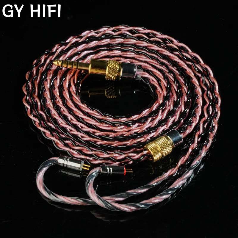 GY HiFi-302 Earphone Cable Five Elements+OCC Silver Plating 2.5mm/3.5mm/4.4mm Connector MMCX 2Pin QDC IE900 Headphone For Wire
