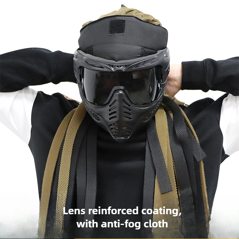 

Tactical Mask SQB Soft Bullet Gun Protective Mask, Outdoor Live CS Windproof Tactical Mask,Role Playing Performance Party Knives