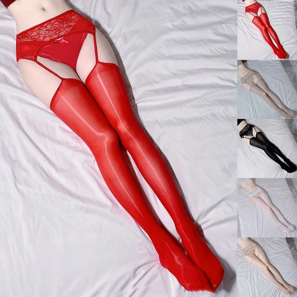 

Women Transparent High Elastic Stockings Women Secret Clothes Lace Garter Hollow Out Ultra-Thin Pantyhose Sexy Erotic Lingerie