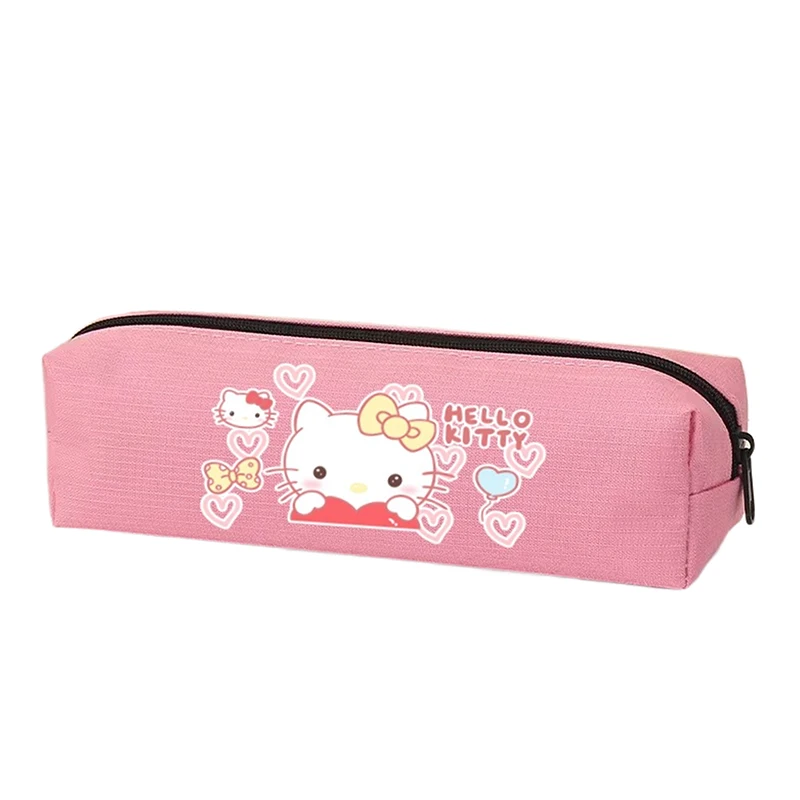 Sanrio Pencil Case Kuromi Cinnamoroll Melody Pu Kawaii Cartoon Pen Bag Student Stationery Box School Supplies Children Toys Gift