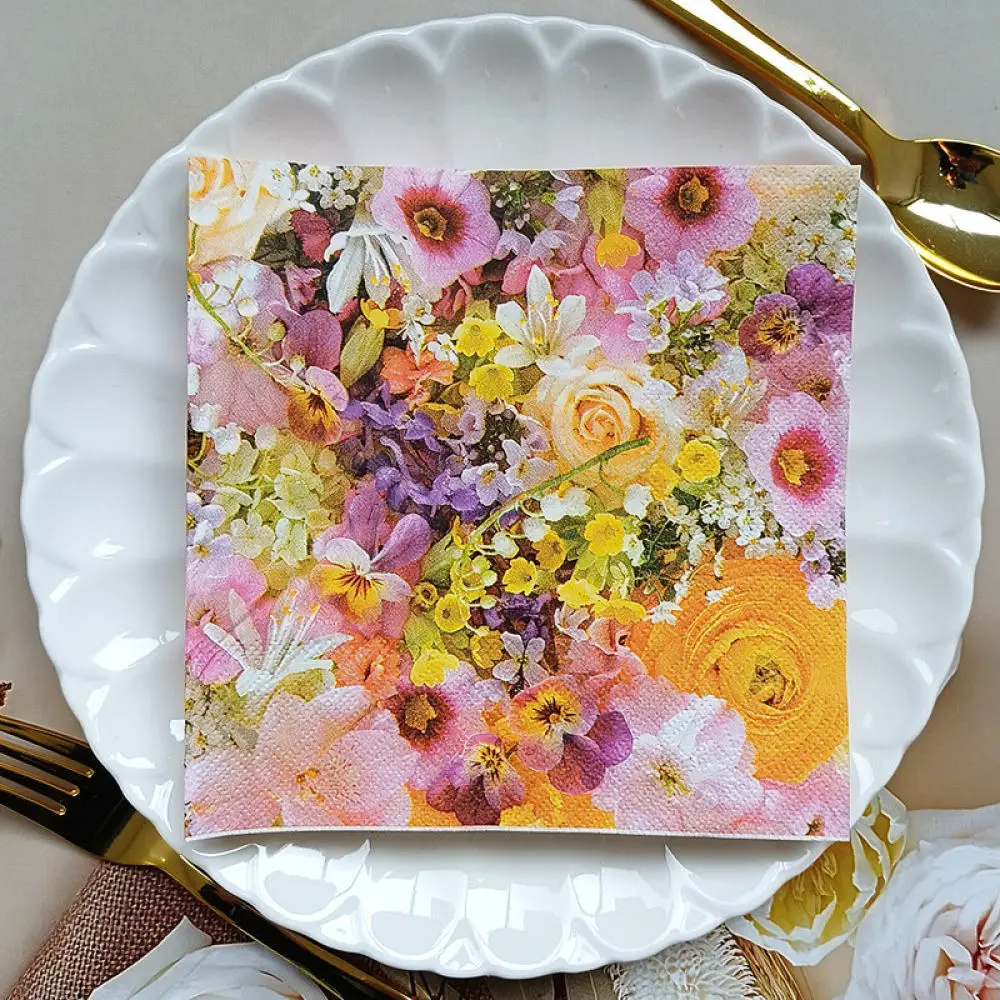 Elegant Patterned Napkins For Wedding Anniversary Party Table Decor Disposable Paper Serviettes Festive Event Supplies