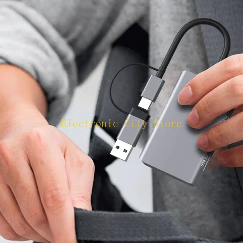 USB3.0 Type C อะแดปเตอร์ TF เครื่องอ่านการ์ดความเร็วเร็วการถ่ายโอนข้อมูลการถ่ายโอนความทนทาน HU8D