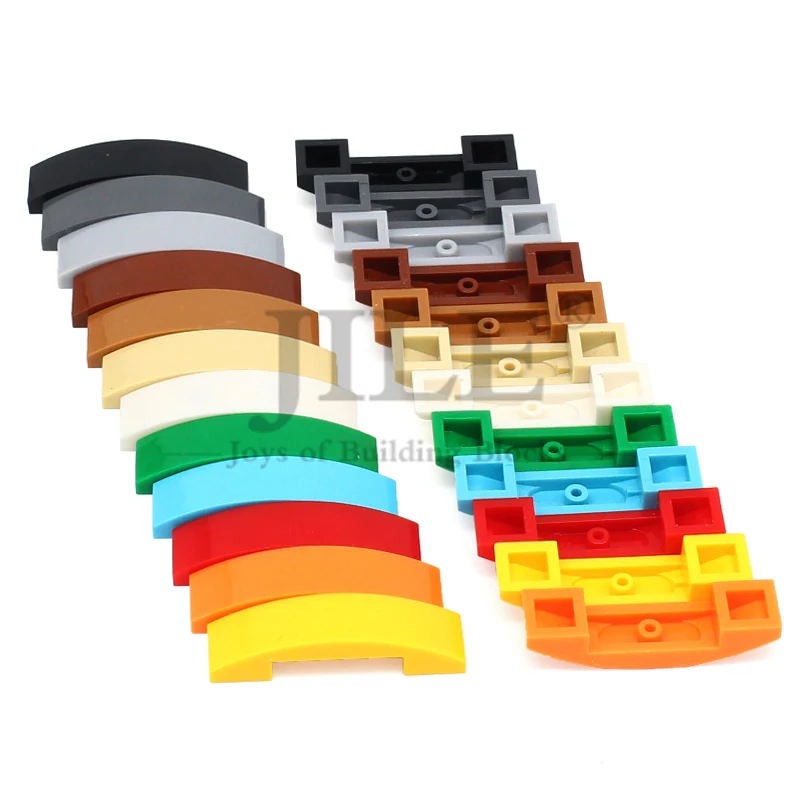 30pcs Moc Slope Curved 4x1x2/3 Double 93273 DIY Building Block Bricks Compatible with Classic Assembles Particles Creative Toys