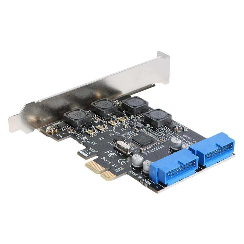 

Фронтальный PCI-E до 19/20 Pin адаптер для настольного компьютера USB 3,0 PCI Экспресс Плата расширения