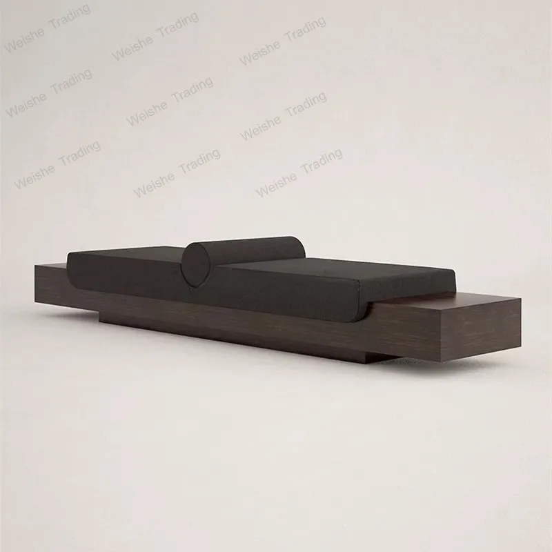 Solid wood sofa stool exhibition hall clubhouse rest strip stool enters the entrance entrance shoe change stool