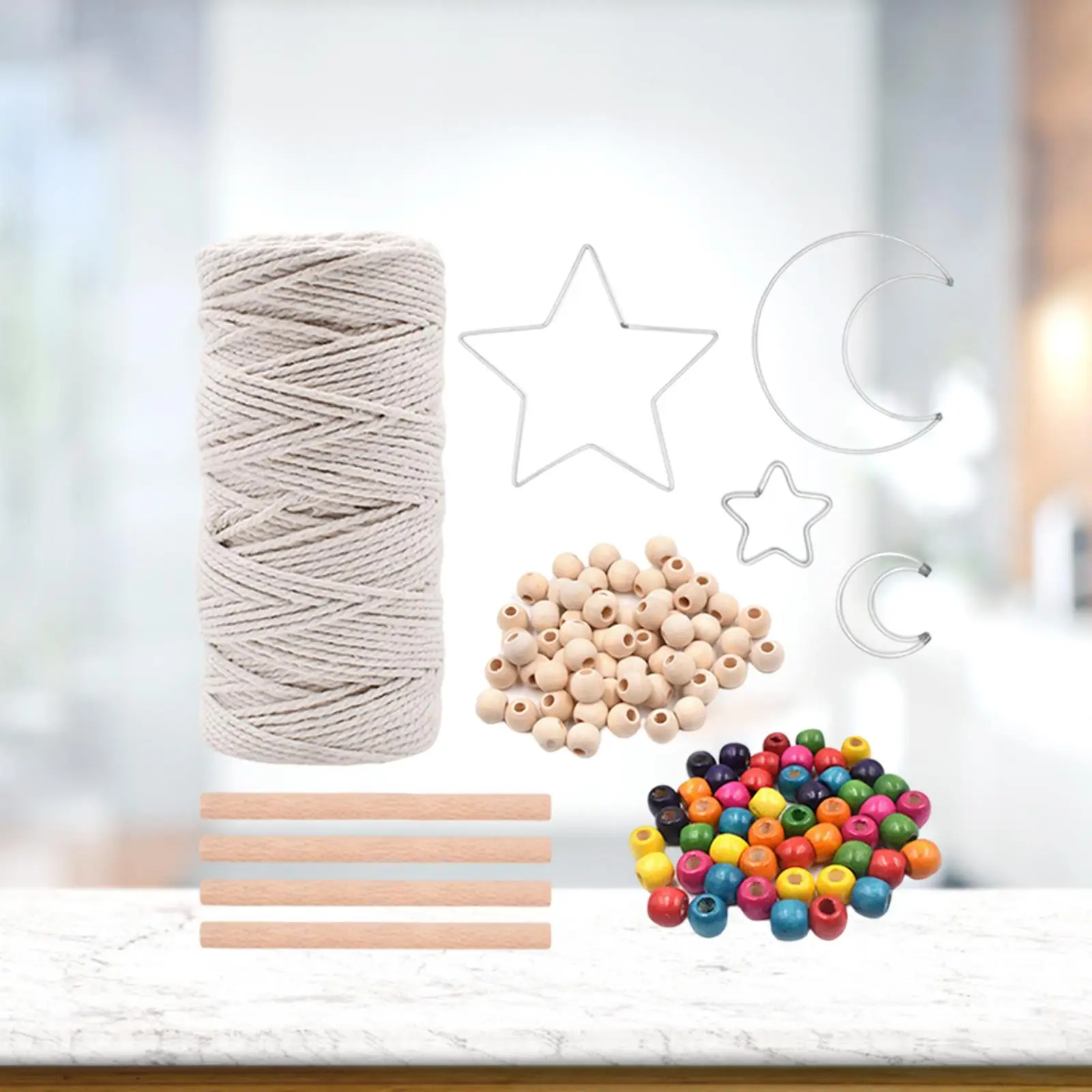 

Шнур макраме с пятиконечном ремесленным шнуром для вешалок для растений в подарочной упаковке