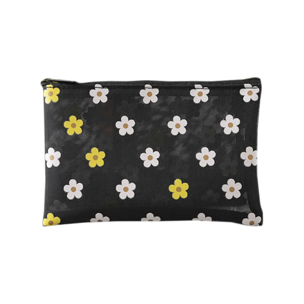 

Portable Compact Lightweight Durable Nylon Mesh Design Makeup Storage Travel Toiletry Bag Small Wash Bag