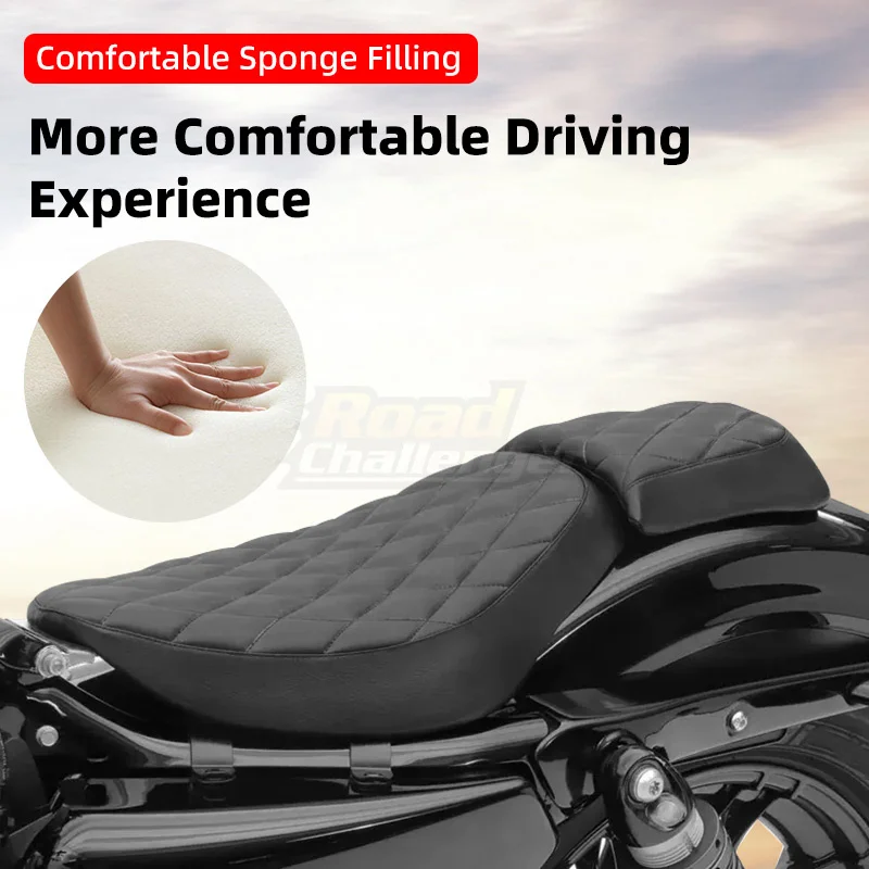 Motorcycle Accessories Front Driver Rear Passenger Seat Pillion Cushion For Harley Sportster XL 48 883 1200 2004-2020