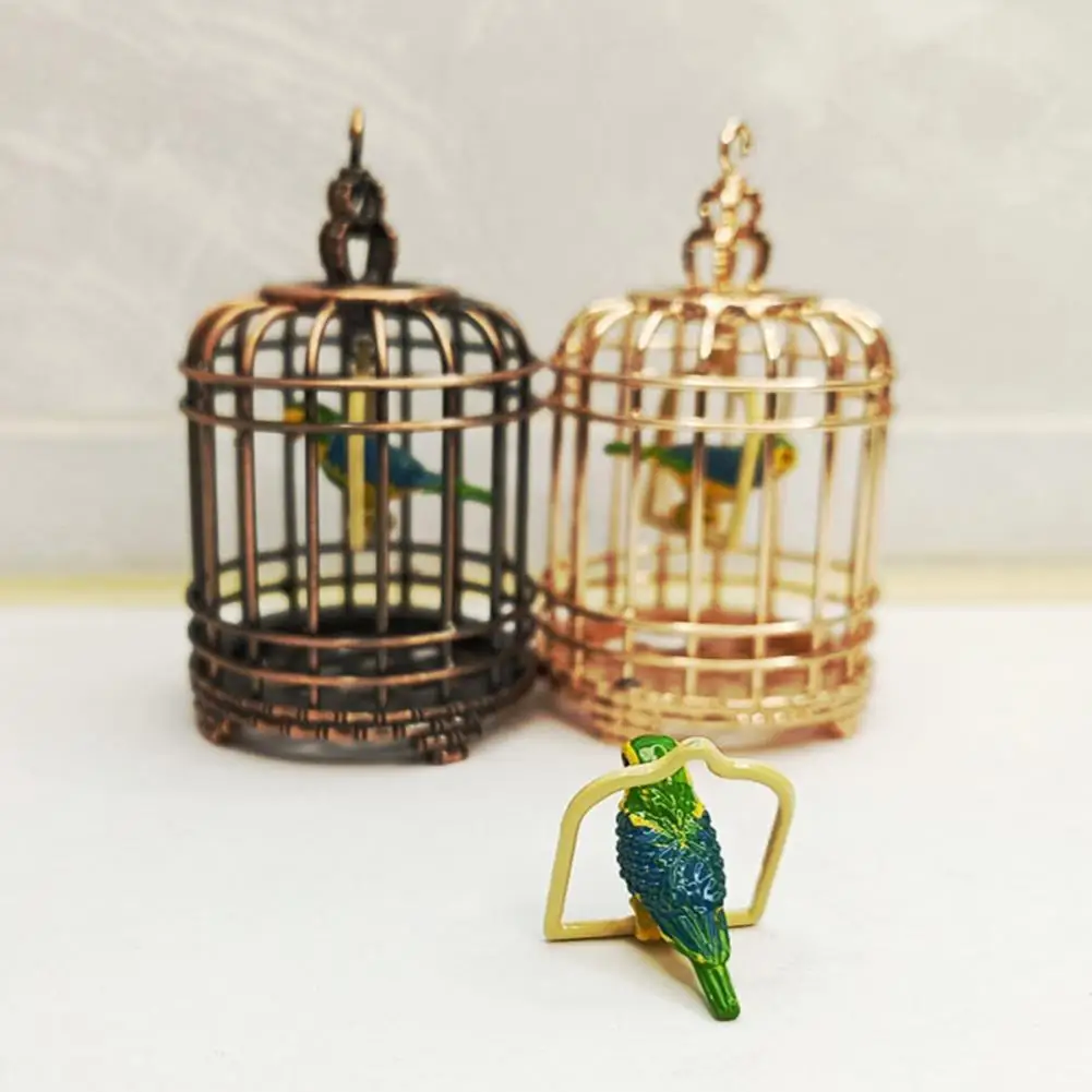 Play House Toys  Compact Smooth Surface Dollhouse Bird Cage  Pretend Exquisite Birdcage Toy Dollhouse Miniature