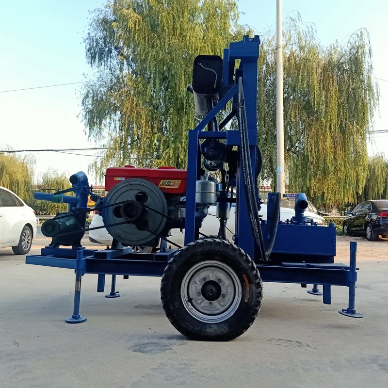 2025Hot vente plate-forme d'eau 150M plate-forme de forage de puits une perceuse de puits diesel Machine de forage de puits diesel à roues