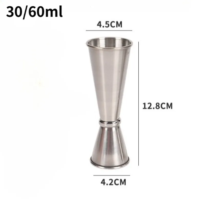 30/60ml Double Side Measuring Cup Mojito Measure Mug Stainless Steel Japanese Design Jigger Cocktail Bar Jigger Bar Accessories
