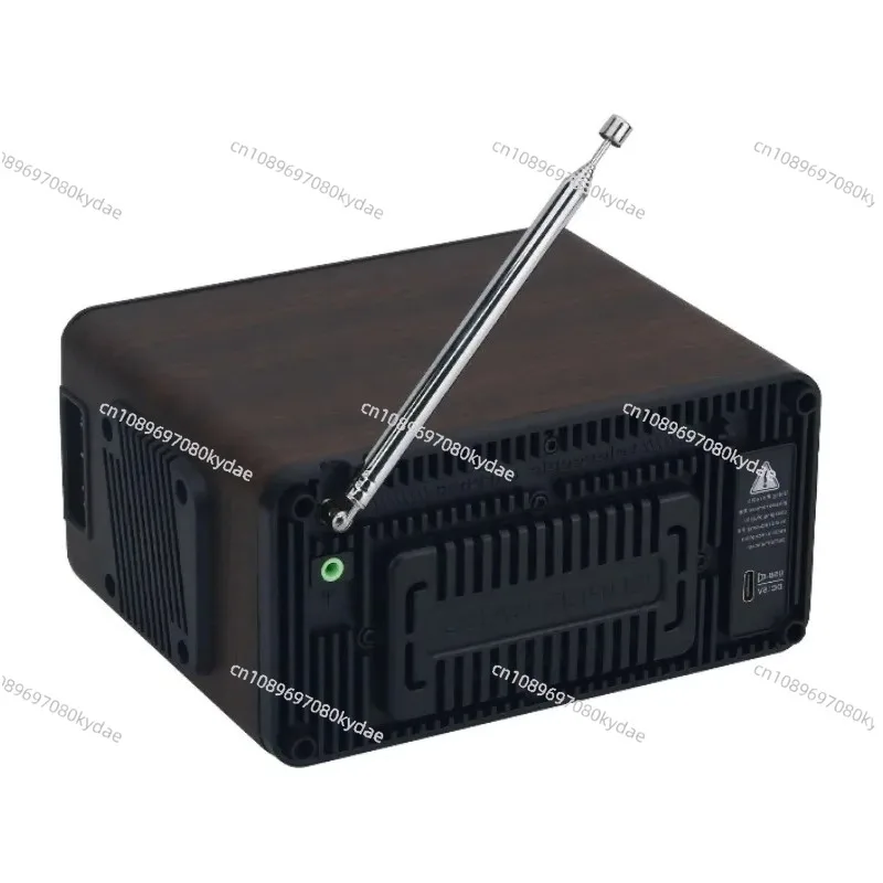 HRD-802 Full Radio Retro Sm-art Woo-d-en Receiver Dual Speaker Bluetooth5. 2 for FM/MW/SW/VHF/UHF/A-IR/WB RX
