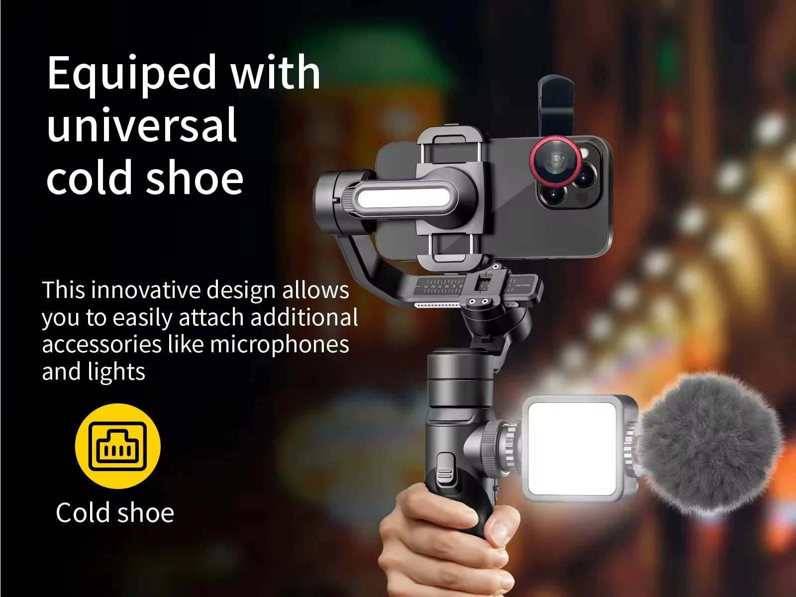 High Quality Phone Gimbal Stabilizer Smart Auto Face Tracking Phone Holder Three-Axis Smart Phone Gimba Stabilizer