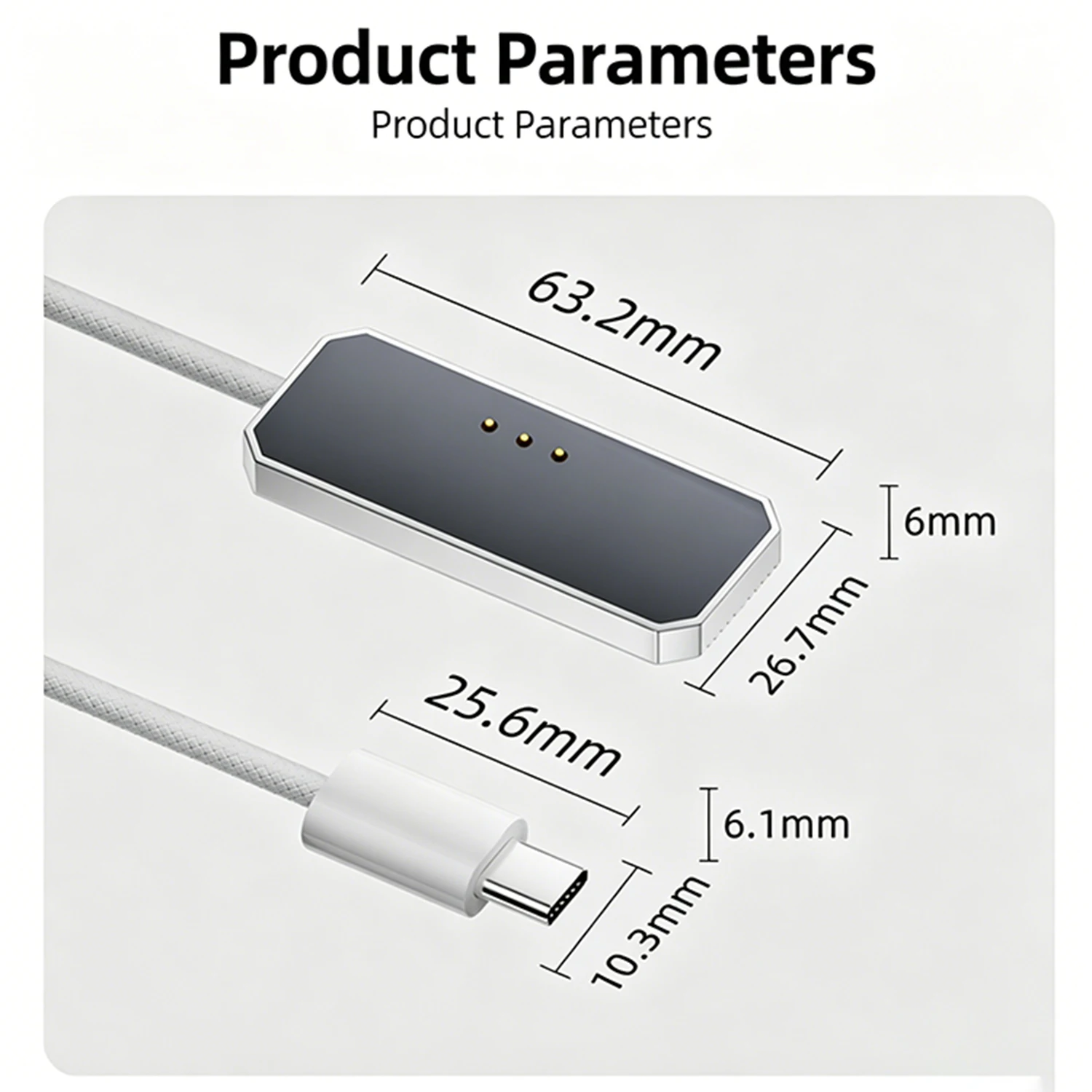 35W USB-C Magnetic Fast Charger Cable with Overvoltage Protection, 200cm USB-C Adapter Cable for iPad Pro M4/M5 11-inch view 5