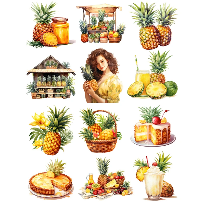 Pineapple Stickers Crafts And Scrapbooking stickers kids toys book Decorative sticker DIY Stationery