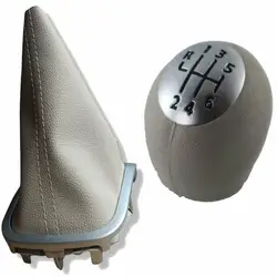 Gear Shift Knob Set 6 Speed Type Beige Color For Renault Megane 3 (MK3)