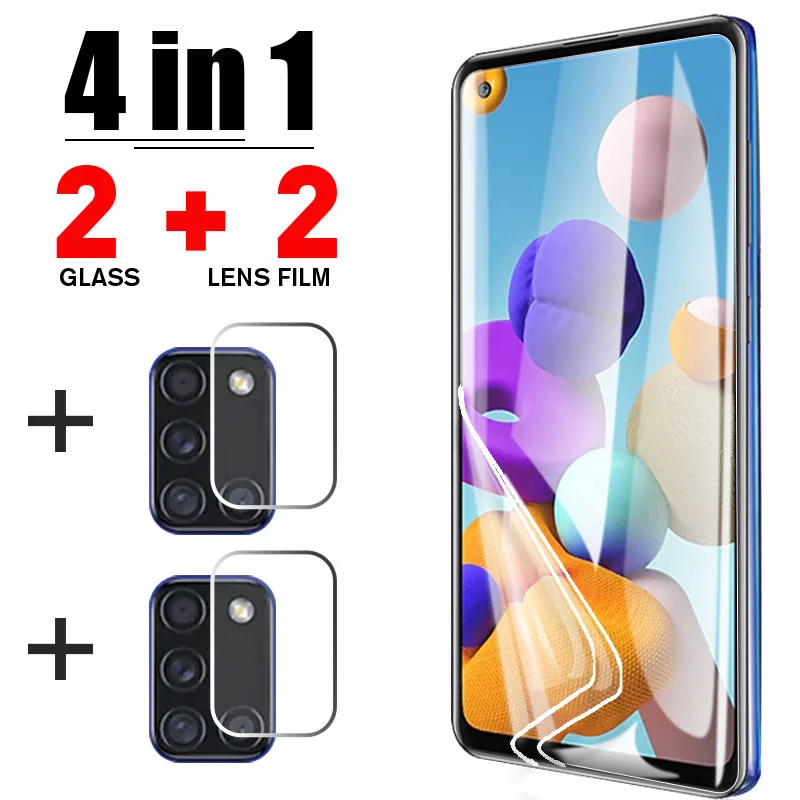 4IN1 Screen Protector for Samsung A52 A12 A51 A32 A50 A72 A71 Curved Hydraulic Film for Samsung Note 20 Ultra 10 Plus Lite Film