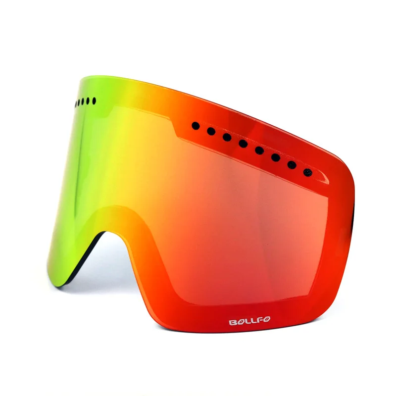 BOLLFO Magnetic Ski Goggles Interchangeable Double Layer Lens UV400 Wide View for Men Women Snowboarding Snowmobile Outdoor