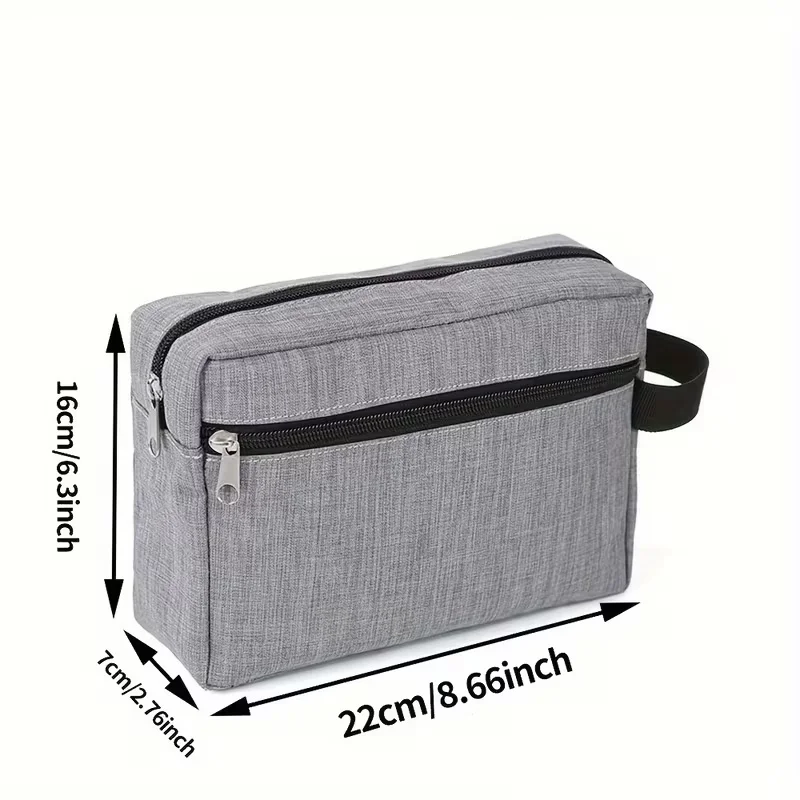Multifunctional Men's Travel Toiletry Bag, Large-capacity Zipper Storage Bag, Portable Shaving and Cosmetic Bag