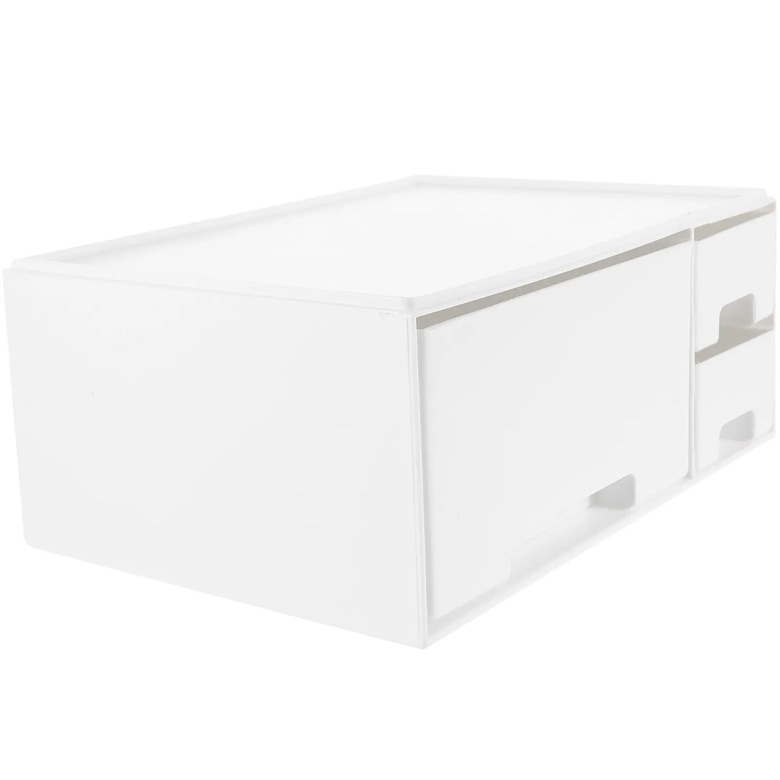 1Pcs Monitor Riser Elevated Stand White Computer Screen Display Rack Drawer Organizer Desk Storage Shelf for Office Students