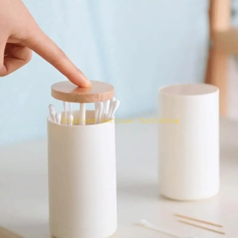 L9NB Automatic Pop-up Cotton Bud Swabs Toothpick Dispenser for Case Home Hotel Decora