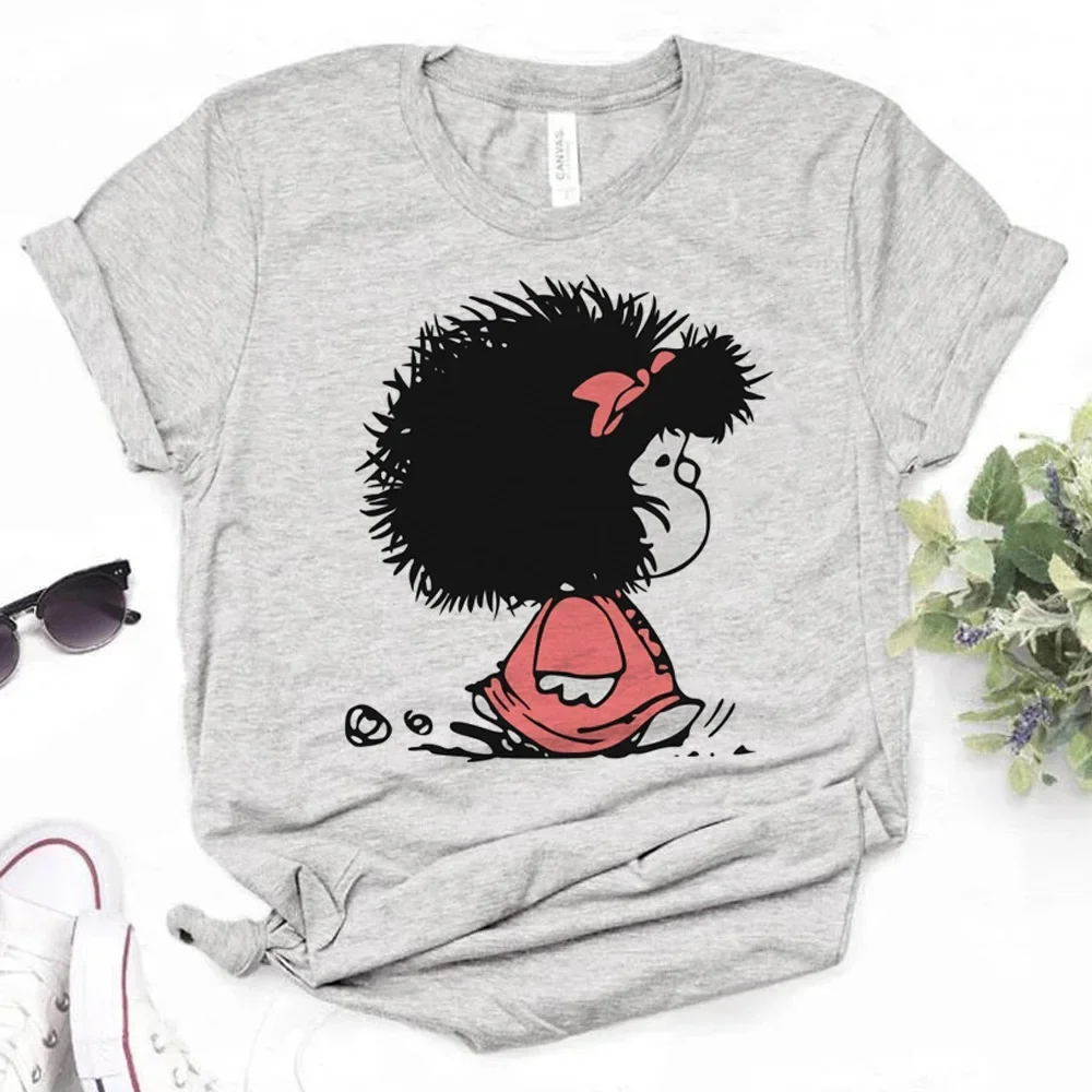 Mafalda T-shirts Women Harajuku Manga Japanese Top Girl Japanese Clothing