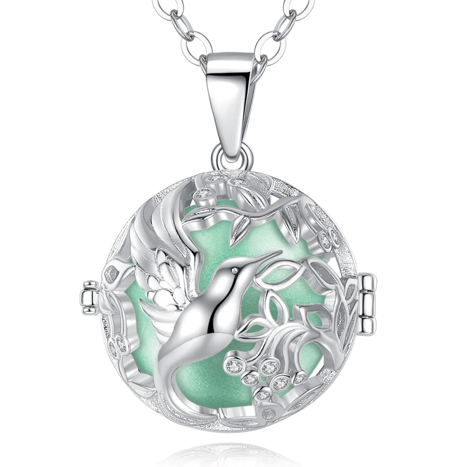 EUDORA 18mm Schwangerschaft Bola Halskette Engel Anrufer Harmonie Kugelkäfig Anhänger Mix Stile Mode Mutterschaft Schmuck für Frauen Geschenk