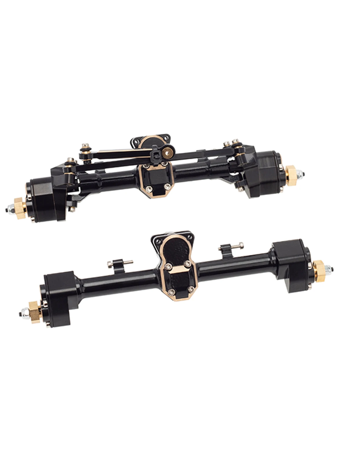 Heavy Duty Brass Portal Axle Set for 1/24 Axial SCX24 C10 Jeep Wrangler  Front & Rear Axle Upgrade Parts for AXI00002 AXI0005 Rc