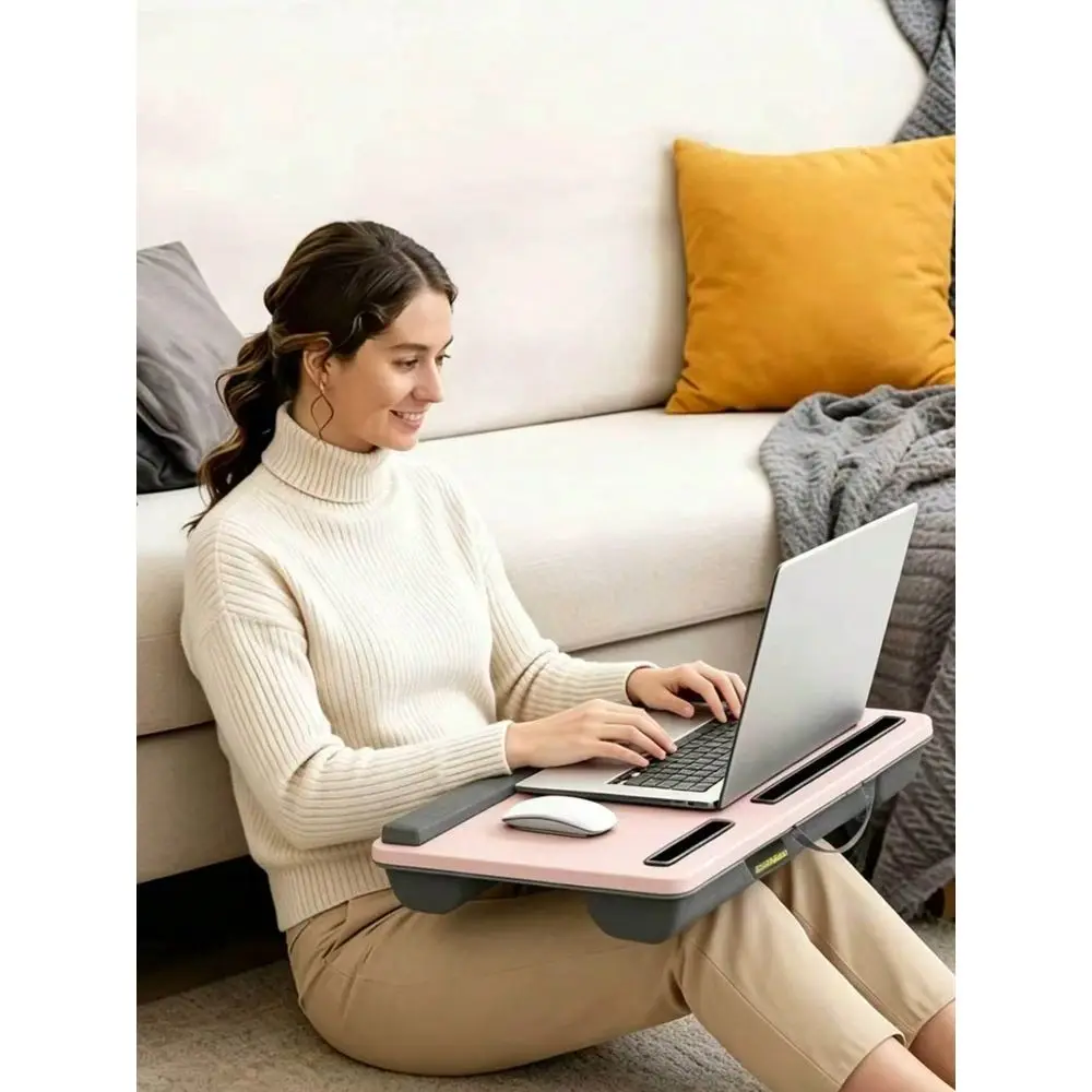 Multifunctional Laptop Desk, A Mobile Home Office Desk Designed Ergonomically With A Phone Slot And Exquisite Mouse Pad, Suitab