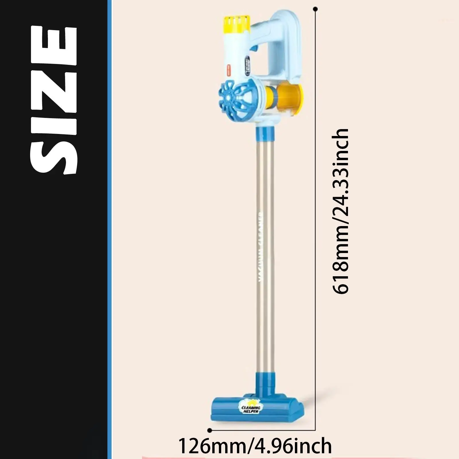 Kids Vacuum Cleaner Toy 3 in 1 Household Housekeeping Role Play Pretend Play Toy