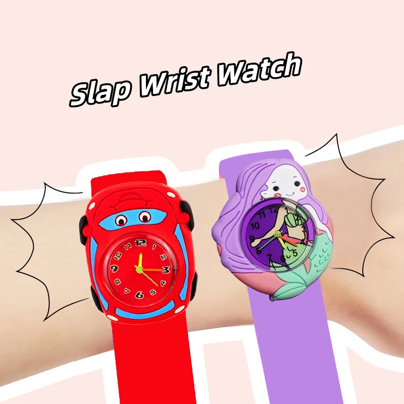 Cartoon Animais Relógios para Crianças, Tempo de Aprendizagem, Bracelete Brinquedo para Crianças, Eletrônica Digital para Bebê, Presente de