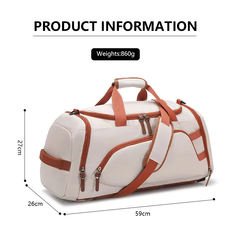 Gym Bag Fitness Training Backpack Large Capacity Sports Crossbody Bags with Shoes Pocket Waterproof Travel Pack Luggage Handbag