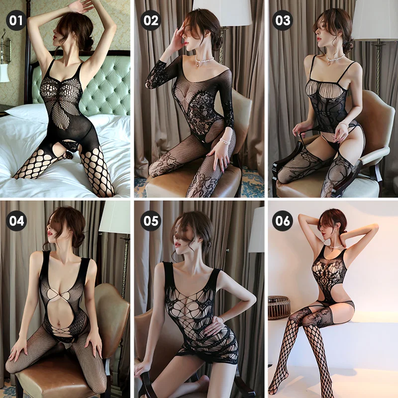 

Sexy Bodystockings Women Fishnet Open Crotch Bodysuit Erotic Lingerie Tights Pantyhose Clubwear Leotard Jumpsuit Teddy Babydolls