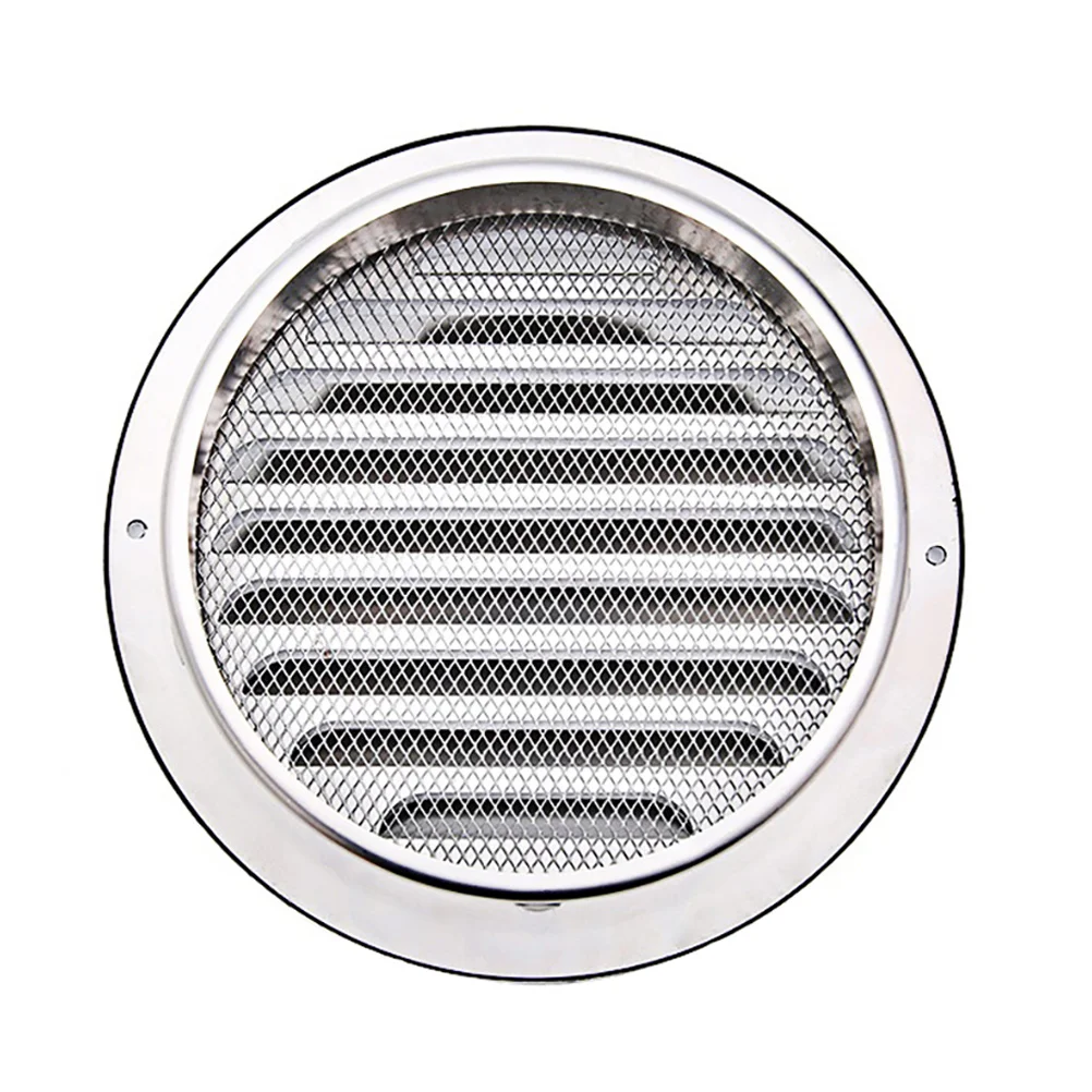 

Toilet Air Vent Cover Round Stainless Steel Wall-mounted Cap Laundry Room Bathroom Exhaust Fan 304 Covers