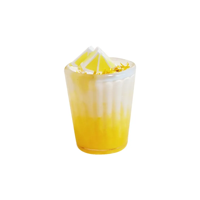 1:12 Miniature Toy Figurines OB11 Doll House Accessories Simulation Summer Mini Fruit Tea Drink Model Micro-scene Decoration