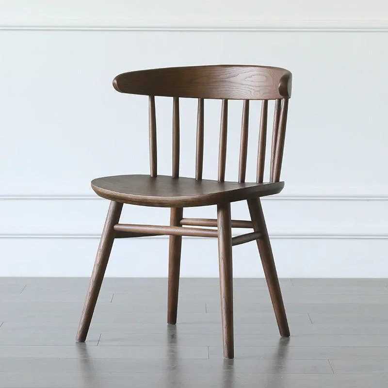 for Solid Wood Dining Chair Household Windsor Chair for Cafe Milk Tea Shop B&B Catering Back Chair Medium Antique Leisure