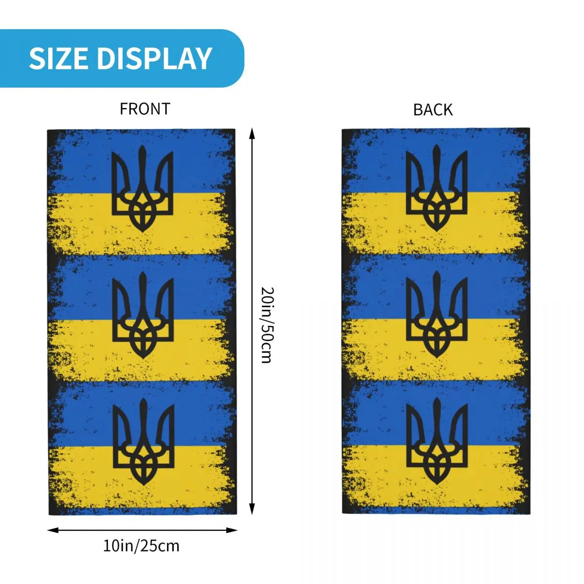 Ukraine Ukrainian National Flag Bandana Neck Cover Printed Mask Scarf Multi-use Headwear Running for Men Women Adult Winter