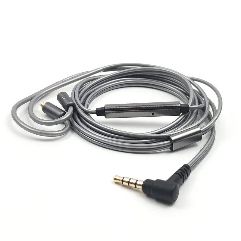 głowicy MMCX, кабель для наушников, регулятор громкости микрофона, замена, совместимого для Sennheiser IE200 IE300 IE600 IE900 3,5 мм L, гибокий разъем