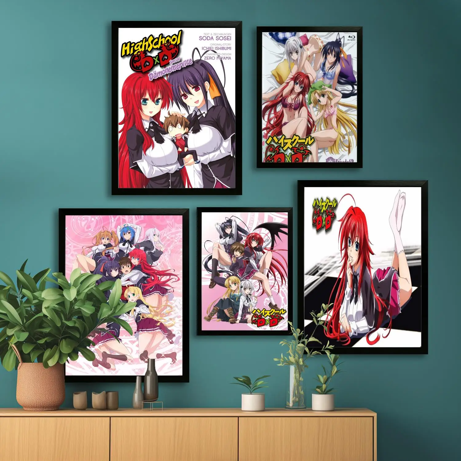 Anime Highschool DxD Canvas Art Poster and Wall Art, Picture Print, Modern Family Bedroom Decor, Posters,Decorative painting