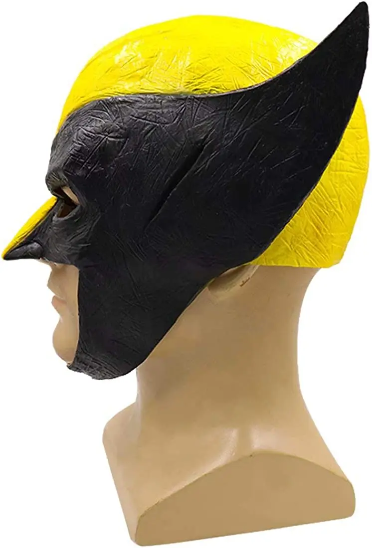 Bulex Wolverine Mask James Howlett Latex Half Face Mask Movie Cosplay Halloween Costume Props for Adults High Quality