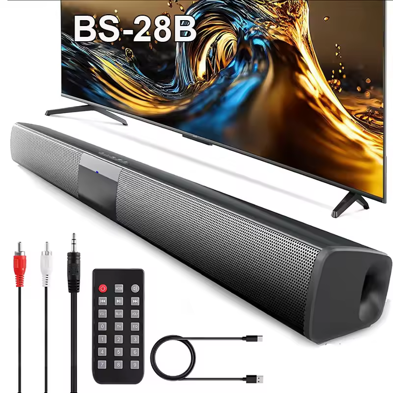 Potente soundbar TV Altoparlante Bluetooth cablato e wireless Sistema audio stereo per home cinema con radio FM Sound center