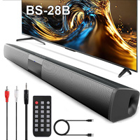 Powerful TV Soundbar Wired and Wireless Bluetooth Speaker Stereo Home Cinema Sound System with FM Radio Music Center Sound Bar