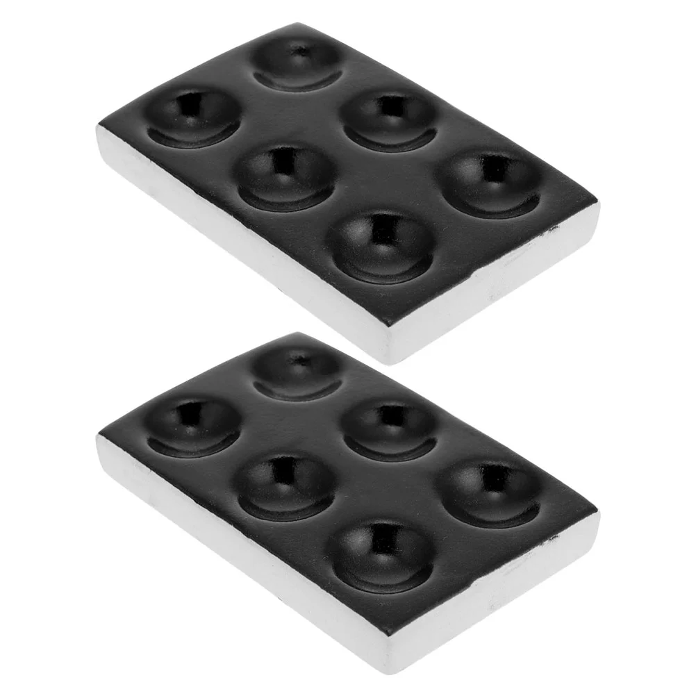 2 Pcs Experiment Board Chemical Testing Reaction Plate Hole Spot Ceramic Porcelain for