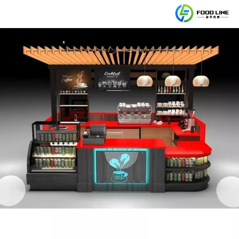 FL Customized Design LED Lighting Ice Cream Display Cabinets for Coffee Beverage Milk Tea Dessert Shopping Mall Showroom Glass