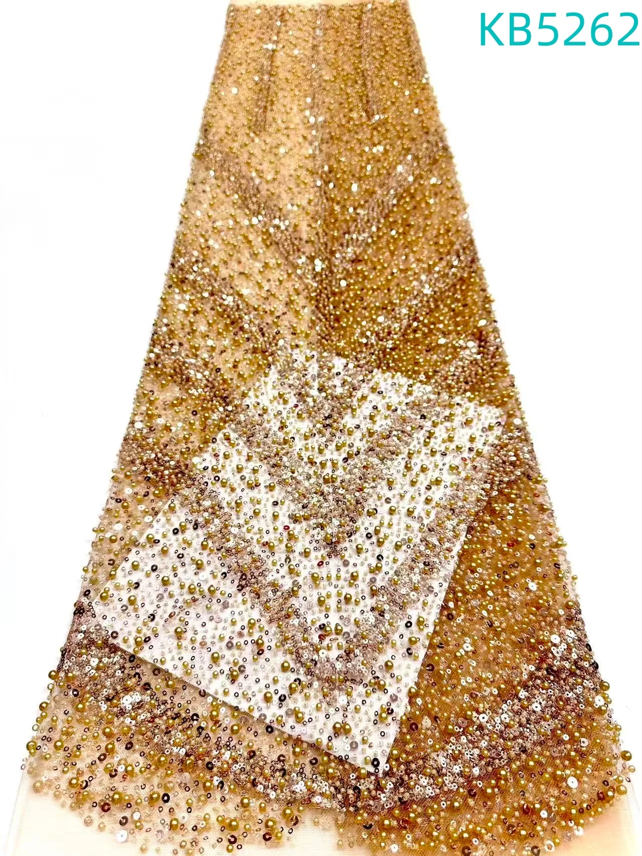 

African Red sequence Tulle Lace Fabrics 2025 High Quality Nigerian Lace Beaded Embroidered French Mesh Net For Sewing KB5262